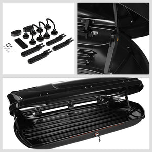 Black Aluminum/ABS Plastic OE Roof Box For 16-19 Ford Explorer 2.3L/3.5L DOHC