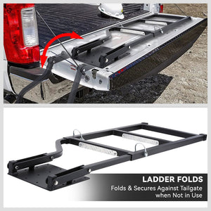 BFC-LD-8277-BK Adjustable Foldable Pickup Truck Rear Tail Gate Ladder BFC-LD-8277-BK