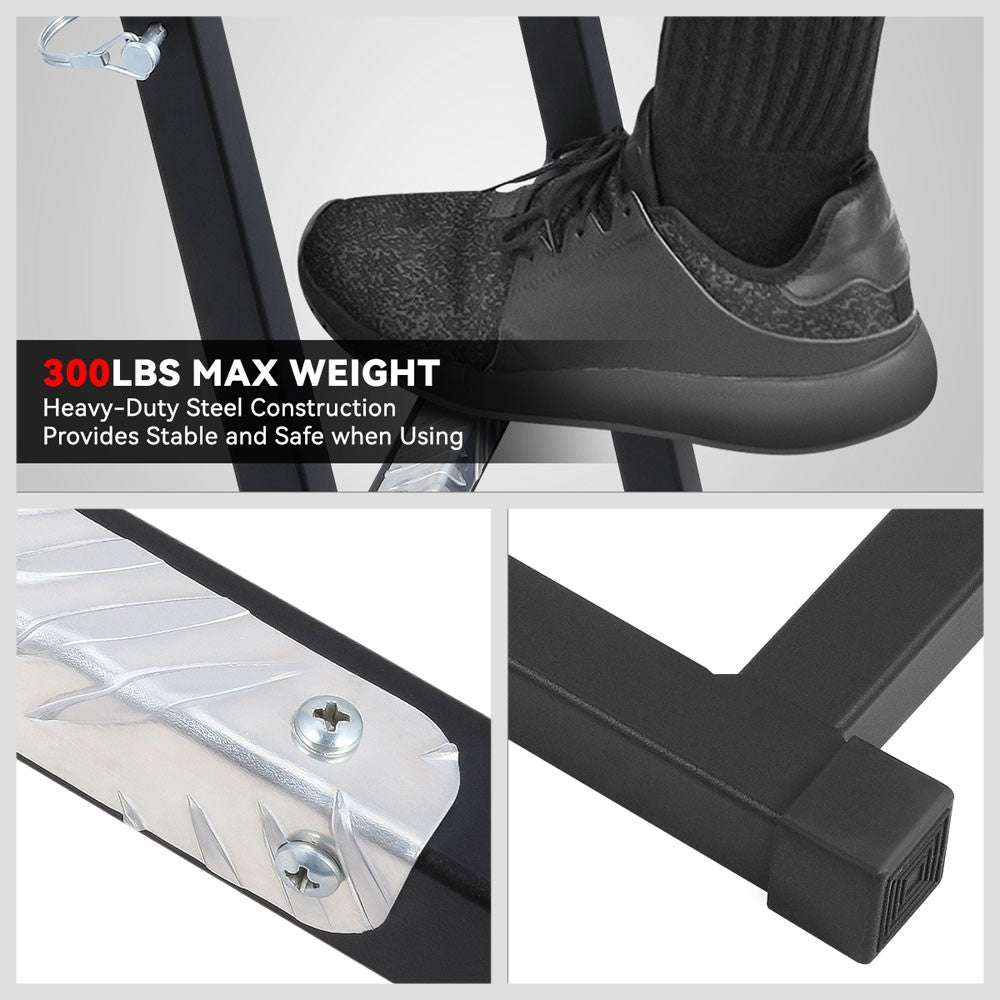 BFC-LD-8277-BK Adjustable Foldable Pickup Truck Rear Tail Gate Ladder BFC-LD-8277-BK