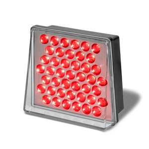 Universal 12V Red LED Clear Lens Chrome House Running light/Flashing Brake Light-Lighting-BuildFastCar-BFC-TBKLK-SW-UNI-43LED
