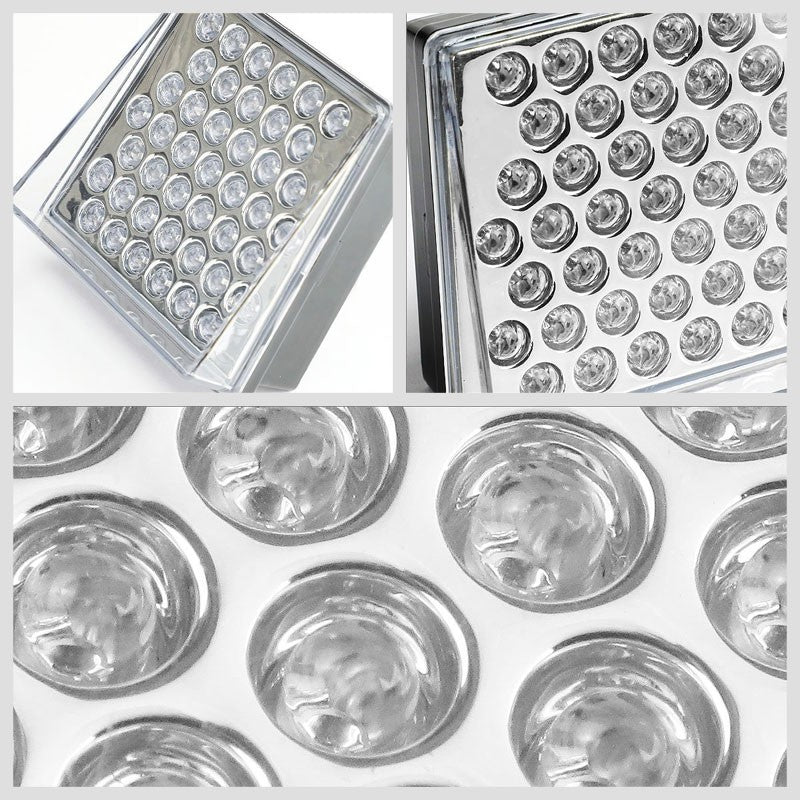 Universal 12V Red LED Clear Lens Chrome House Running light/Flashing Brake Light-Lighting-BuildFastCar-BFC-TBKLK-SW-UNI-43LED