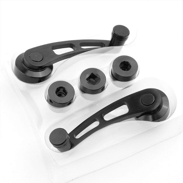 Black Universal 4.7" Long Aluminum Manual Car Door Window Crank Handle Lever Kit-Interior-BuildFastCar