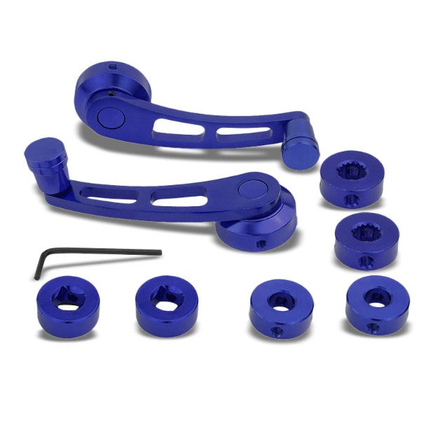 Blue Universal 4.7" Long Aluminum Manual Car Door Window Crank Handle Lever Kit-Interior-BuildFastCar