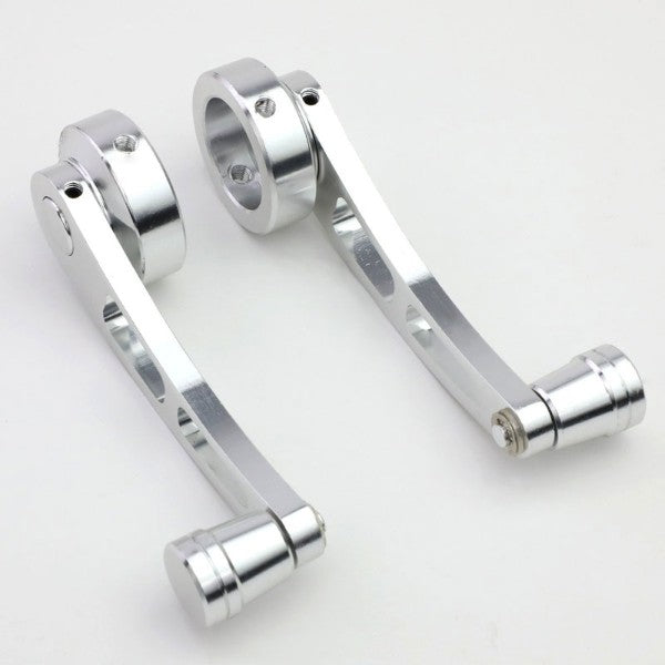 Silver Universal 4.7" Long Aluminum Manual Car Door Window Crank Handle Lever Kit-Interior-BuildFastCar