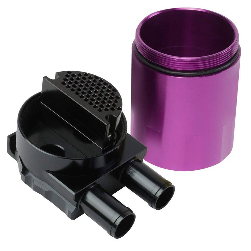 Universal Race Sealed Baffled Purple 240ML 2 Port Oil Catch Tank Can Reservoir-Performance-BuildFastCar