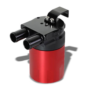 Universal Aluminum Sealed Baffled Red 240ML 2 Port Oil Catch Tank Can Reservoir-Performance-BuildFastCar