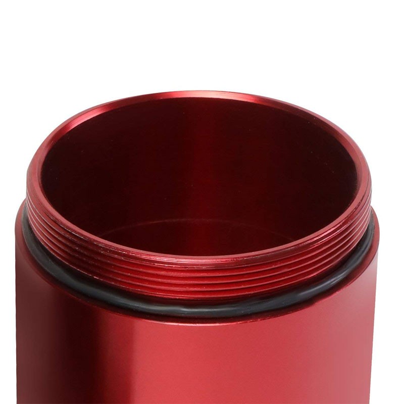 Universal Aluminum Sealed Baffled Red 240ML 2 Port Oil Catch Tank Can Reservoir-Performance-BuildFastCar