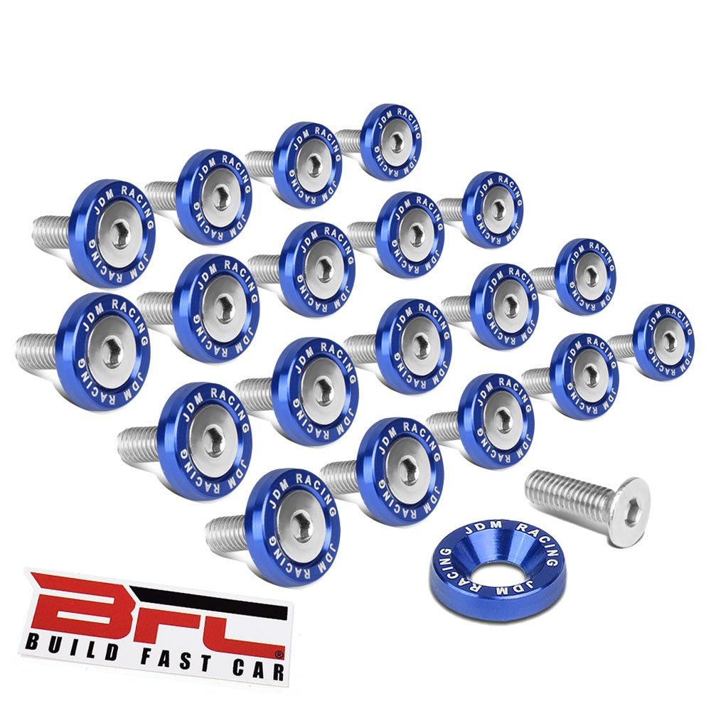20PCs BFC Blue Round JDM Pattern Fender Washer M6x1.0