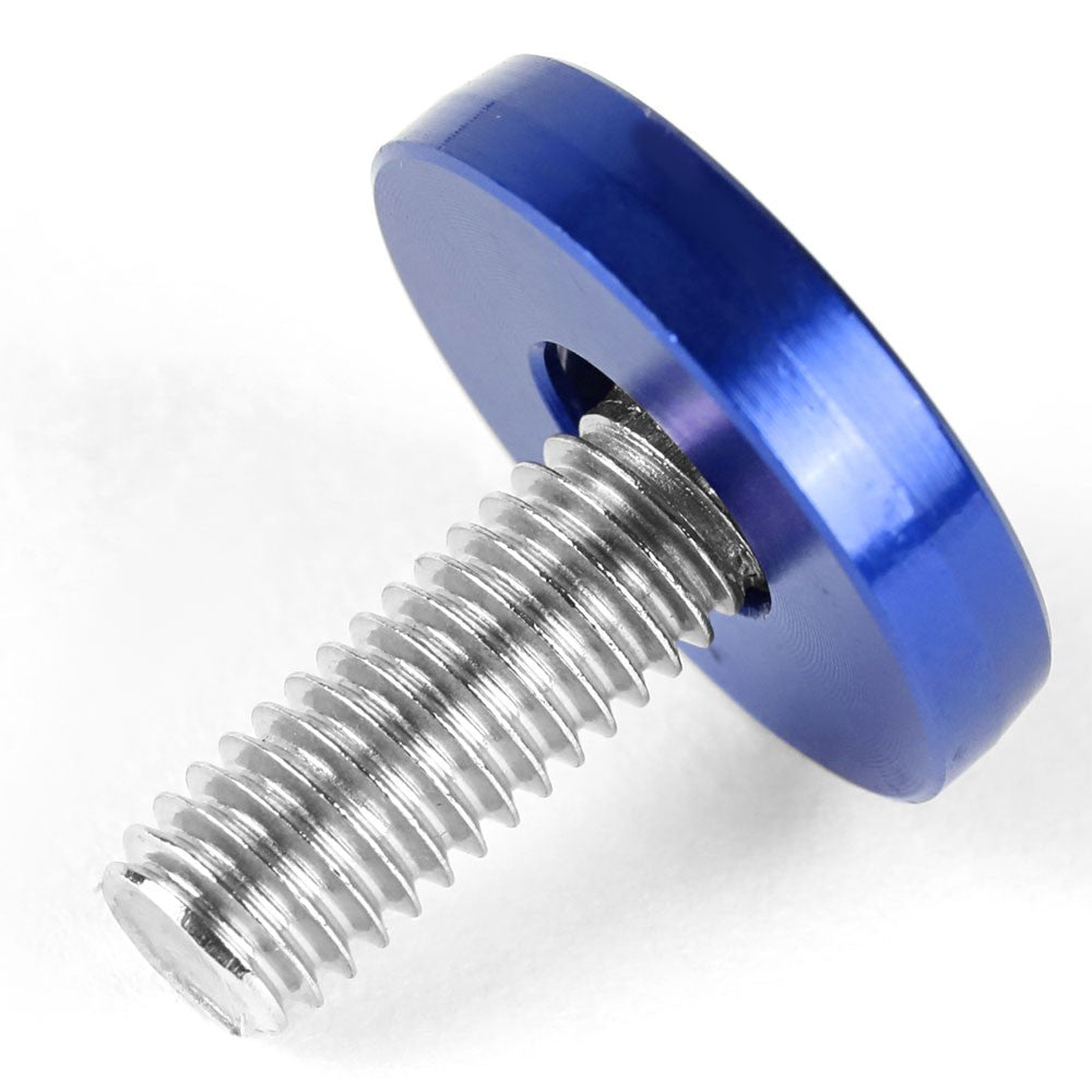 20PCs BFC Blue Round JDM Pattern Fender Washer M6x1.0
