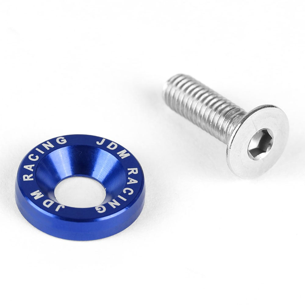 20PCs BFC Blue Round JDM Pattern Fender Washer M6x1.0