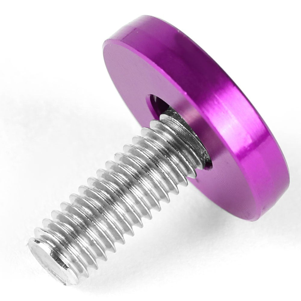 20PCs BFC Purple Round JDM Pattern Fender Washer M6x1.0