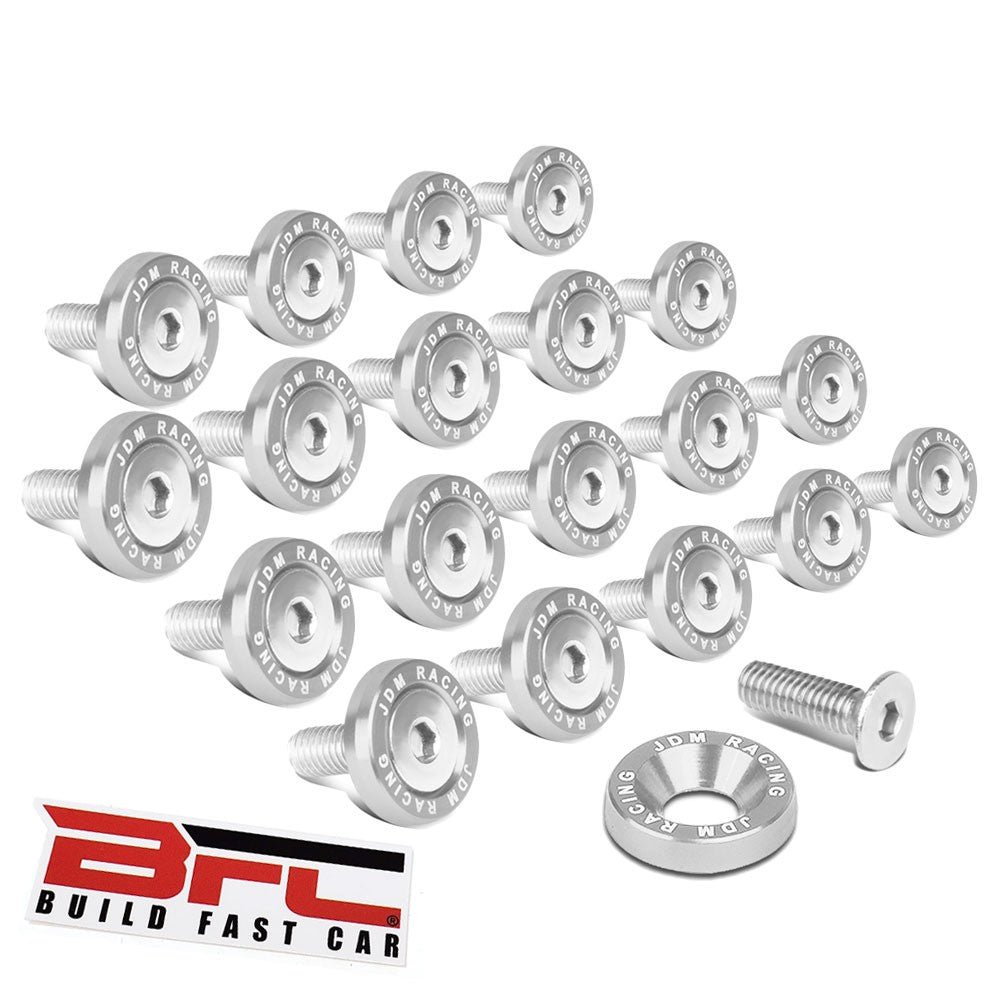 20PCs BFC Silver Round JDM Pattern Fender Washer M6x1.0