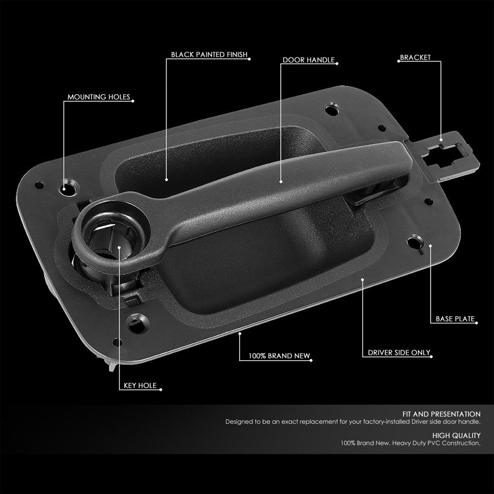 Exterior Left side Door Handle with Keyhole For 03-06 International 40/4400/7500