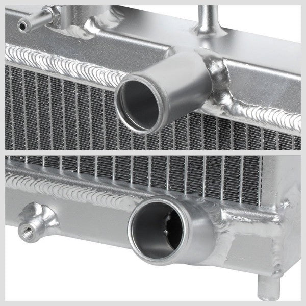 1-Row Metallic Aluminum Radiator Kit For 92-00 Honda Civic/94-01 Acura Integra-Performance-BuildFastCar