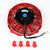 2x Universal 7" Red Slim Reversible Electric Radiator Motor Cooling Fan Mounting-Performance-BuildFastCar