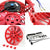 2x Universal 9" Red Slim PULL/PUSH Electric Radiator Motor Cooling Fan+Mounting-Performance-BuildFastCar