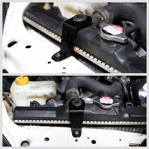 Black Aluminum Radiator Stay Mount Bracket+Fender Washer For Honda 92-97 Civic-Cooling Systems-BuildFastCar