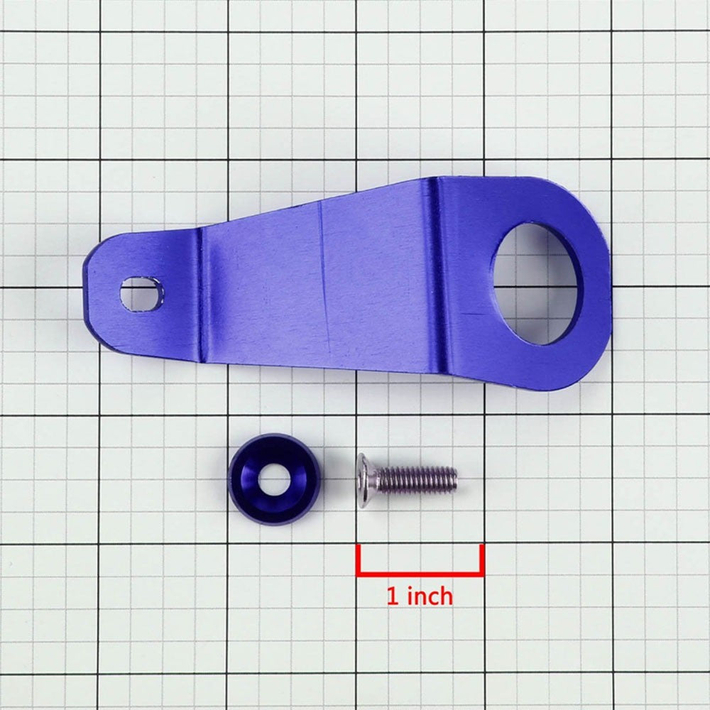 Blue Aluminum Radiator Stay Mount Bracket+Fender Washer For Honda 92-97 Civic-Cooling Systems-BuildFastCar