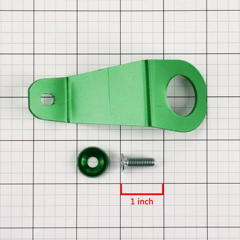 Green Aluminum Radiator Stay Mount Bracket+Fender Washer For Honda 92-97 Civic-Cooling Systems-BuildFastCar
