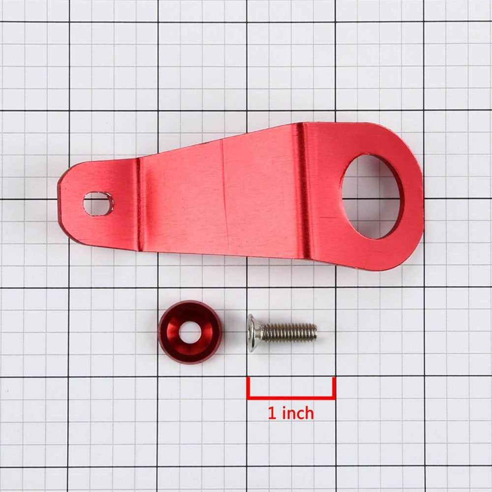 Red Aluminum Radiator Stay Mount Bracket+Fender Washer For Honda 92-97 Civic-Cooling Systems-BuildFastCar