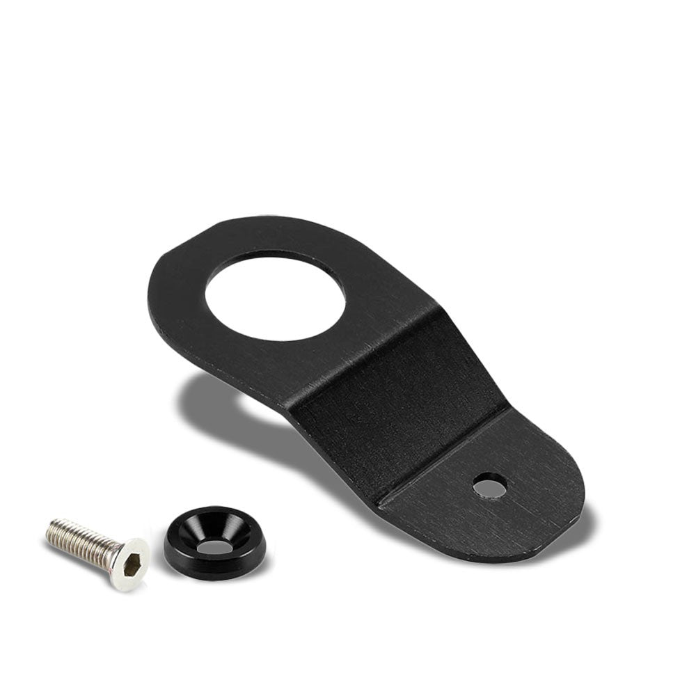 Black Aluminum Radiator Stay Mount Bracket+Fender Washer For Honda 96-00 Civic-Cooling Systems-BuildFastCar