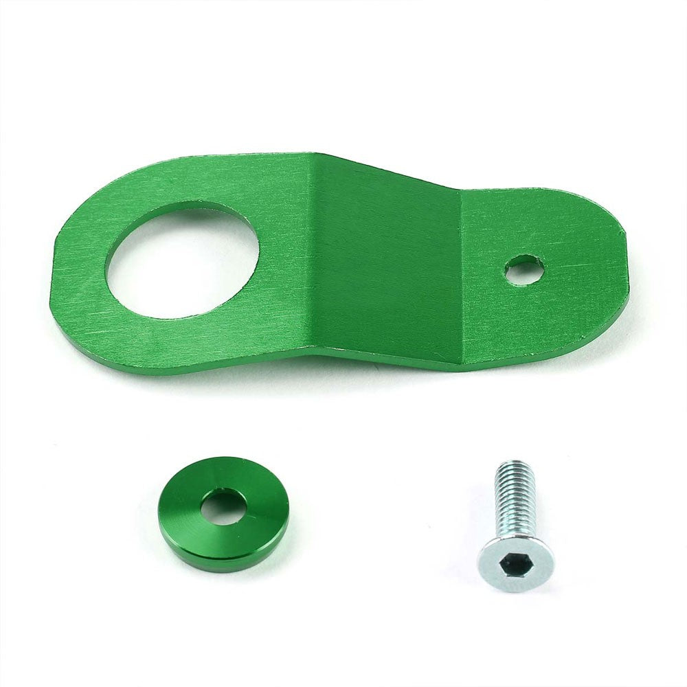 Green Aluminum Radiator Stay Mount Bracket+Fender Washer For Honda 96-00 Civic-Cooling Systems-BuildFastCar