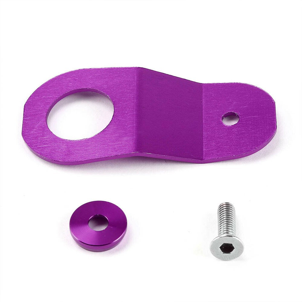 Purple Aluminum Radiator Stay Mount Bracket+Fender Washer For Honda 96-00 Civic-Cooling Systems-BuildFastCar