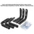 87" Oval Black Nerf Bar Running Board Step 10387 For 15-21 Ford F-150 Crew Cab