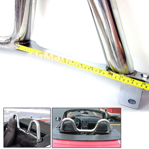 4-Point Stainless Steel Dual Twin Hoop Roll Bar for Mazda 89-05 Miata MX5 NA NB