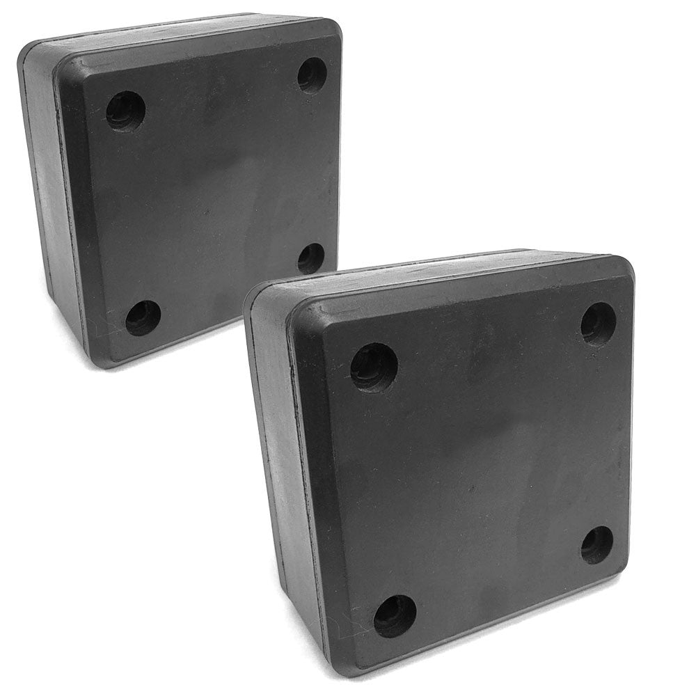 2X Square 4 Hole 6-1/4" x 6-1/4" x 3" Molded Dock Bumper BFC-TTP-DBUMP-16-X2