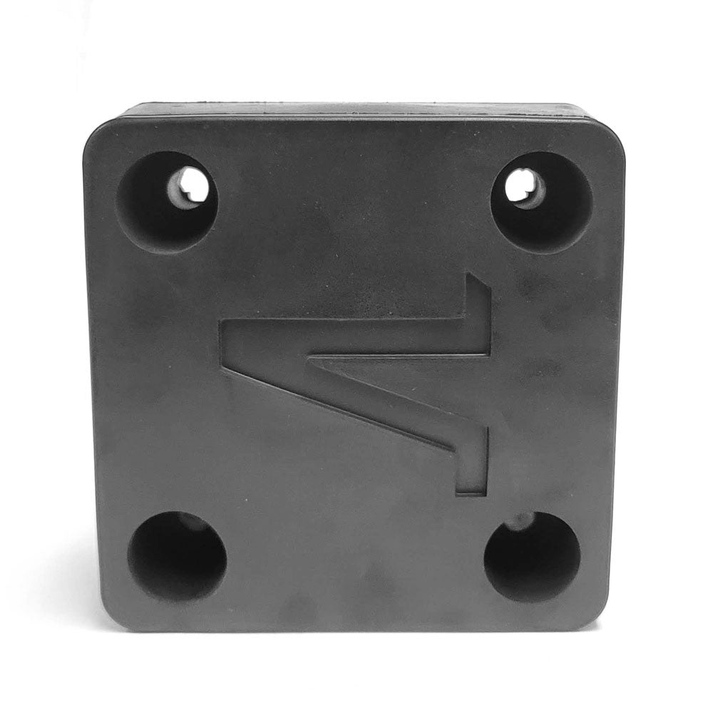 Square 4 Hole 6-1/4" x 6-1/4" x 3" Molded Dock Bumper BFC-TTP-DBUMP-16