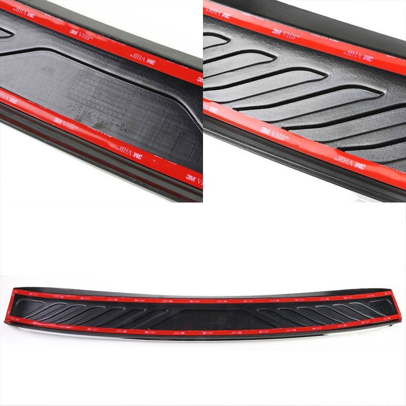 TPE Black Chrome Trim Rear Bumper Cover Pad Protector For 14-16 Corolla E170-Exterior-BuildFastCar