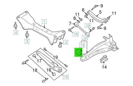 Rocar OE-Style Rear (L/R) Trailing Arm Bushing For 02-07 Lancer/03-06 Outlander
