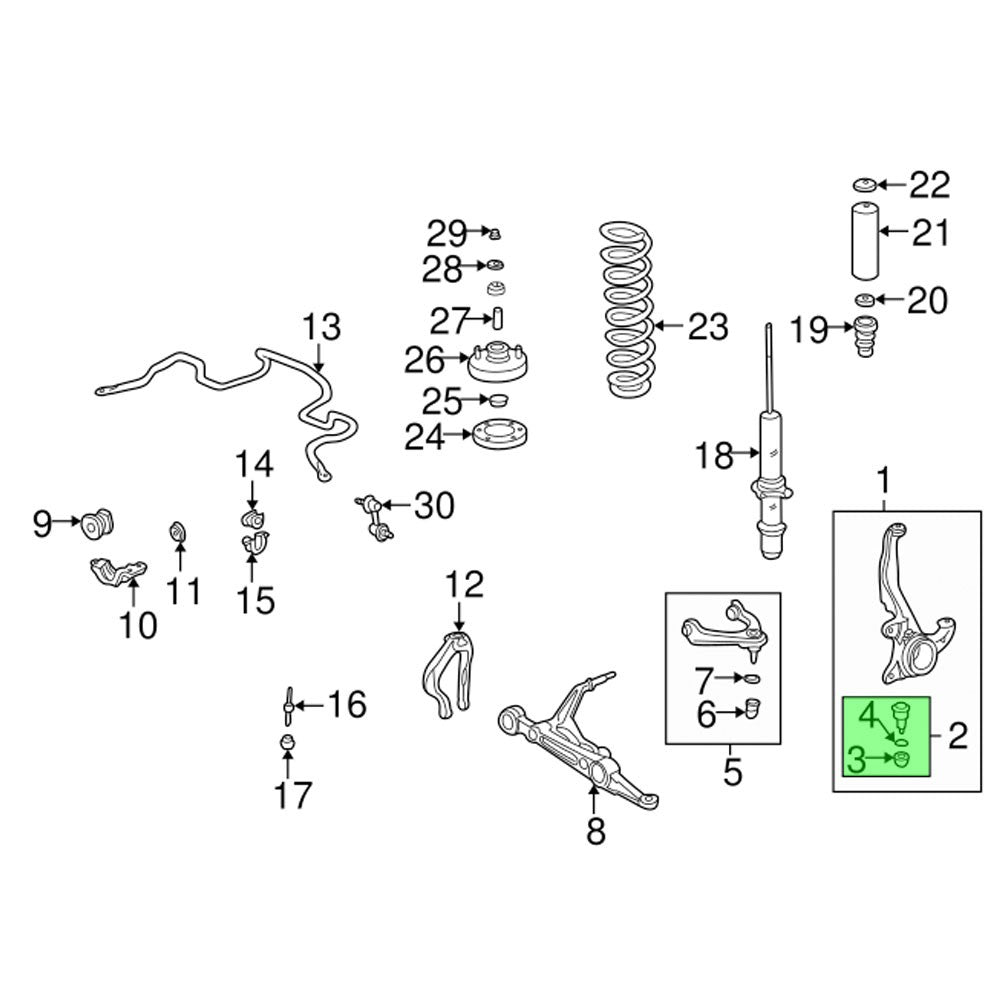 Rocar OE-Style Front Lower Ball Joint For 94-01 Integra/92-01 Civic/del Sol/CR-V