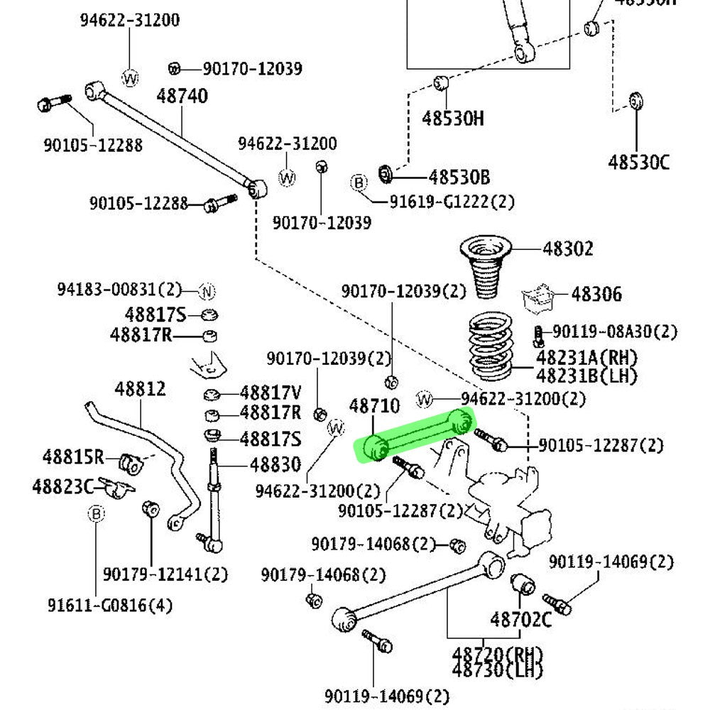 Rocar L+R Rear Upper Control Arm For 96-02 4Runner RWD N180 frame RZN180/VZN180