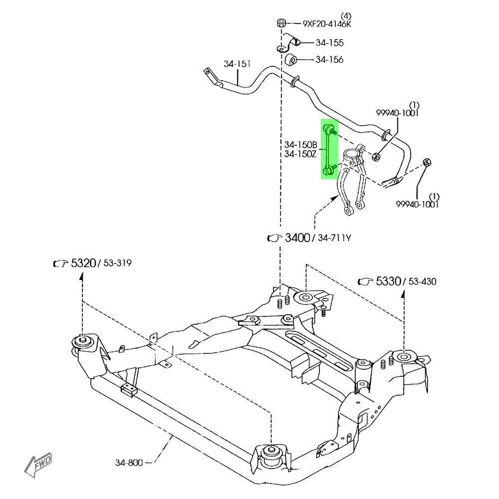 Rocar RC-SL0086 Front Sway bar end links Bar Stablilizer Link RC-SL0086