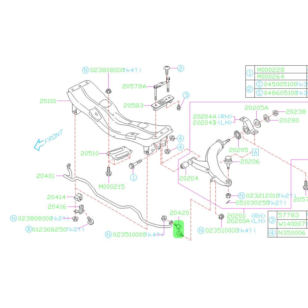 Rocar Front Sway Bar End Links For 02-16 Forester Legacy Outback Impreza WRX STI