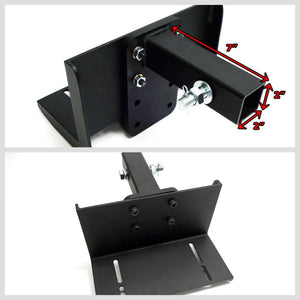 Heavy Duty 24"x 6" Satin Black Wide Pad 2" Hitch Receiver Step Tailgate Board