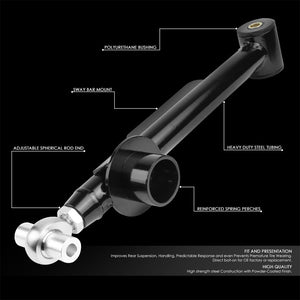 Black Adjustable Rear Lower Right+Left Tubular Control Arms For 79-98 Mustang-Suspension Arms-BuildFastCar