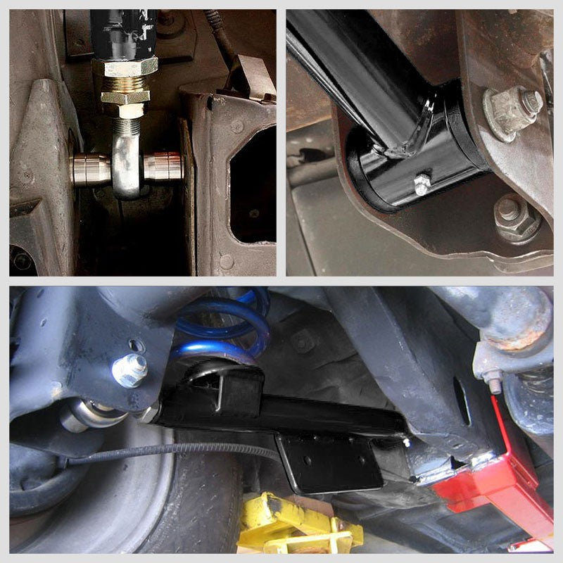Black Adjustable Rear Lower Right+Left Tubular Control Arms For 79-98 Mustang-Suspension Arms-BuildFastCar