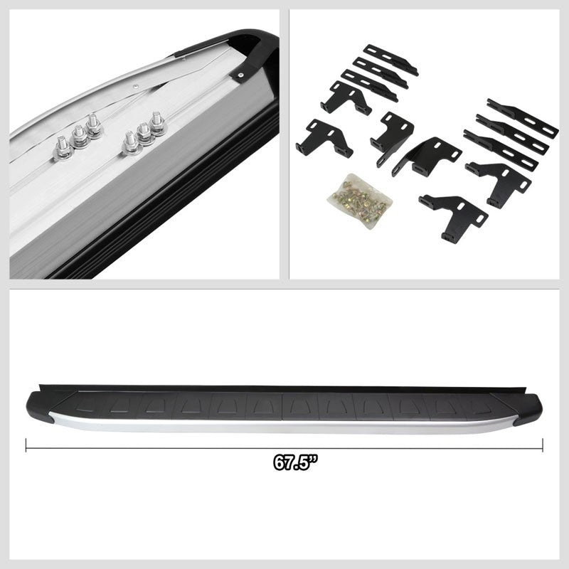 Metal Flat Trapezoid Pad Running Board Nerf Bar 09-15 Honda Pilot BFC-OE-011