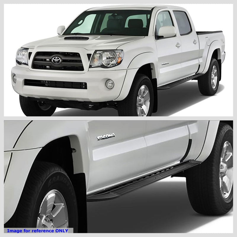 Black Factory Style Running Board Nerf Bar 05-22 Toyota Tacoma Crew Cab BFC-OE-013