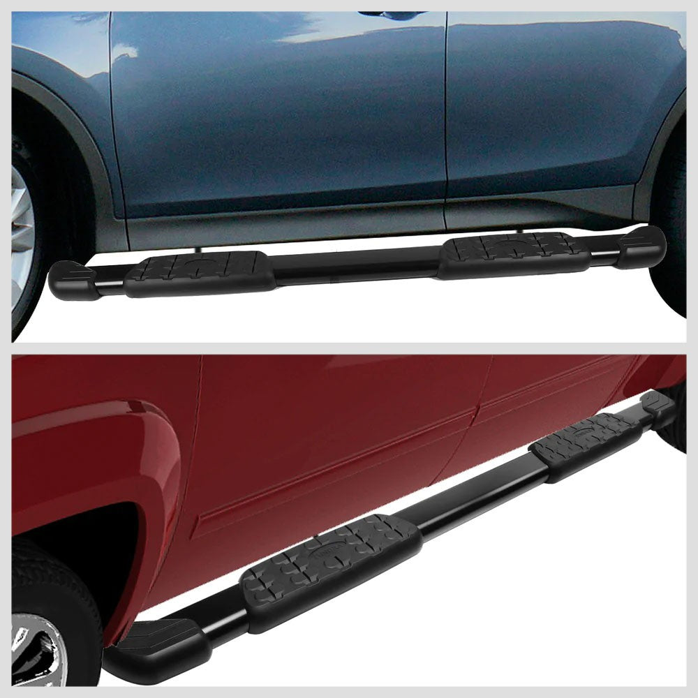 Black 5" Flat Pads Running Board Nerf Bar 07-21 Toyota Tundra XK50 Crew Cab BFC-OE-016-BK