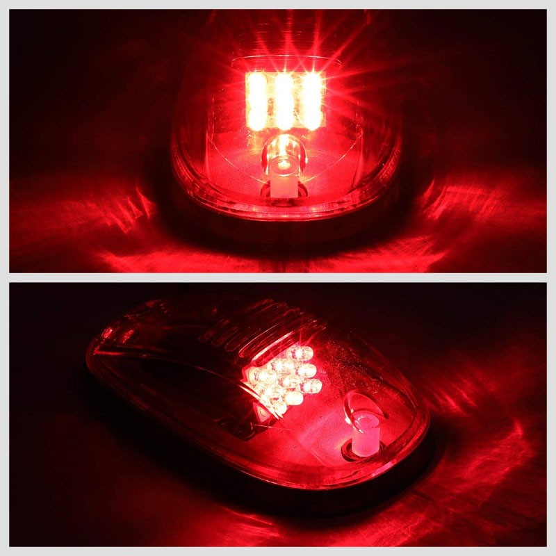 5PCs Red Lens Amber LED Cab Roof Top Marker Light Running Lamp For 02-08 Ram-Exterior-BuildFastCar