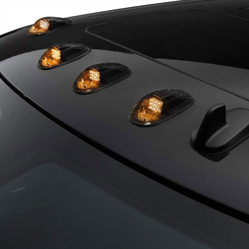 5PCs Smoke Lens Amber LED Cab Roof Top Marker Light Running Lamp For 02-08 Ram-Exterior-BuildFastCar
