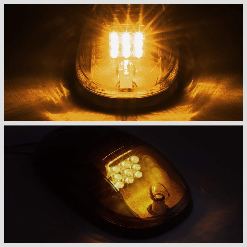 5PCs Smoke Lens Amber LED Cab Roof Top Marker Light Running Lamp For 02-08 Ram-Exterior-BuildFastCar