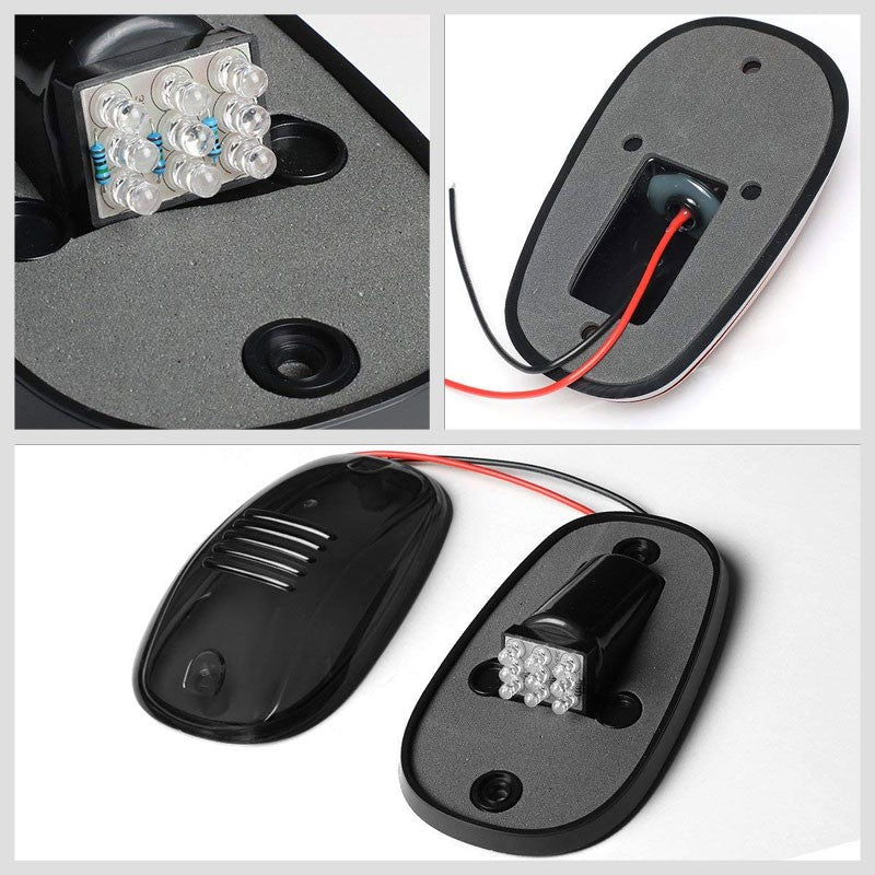 5PCs Smoke Lens Amber LED Cab Roof Top Marker Light Running Lamp For 02-08 Ram-Exterior-BuildFastCar