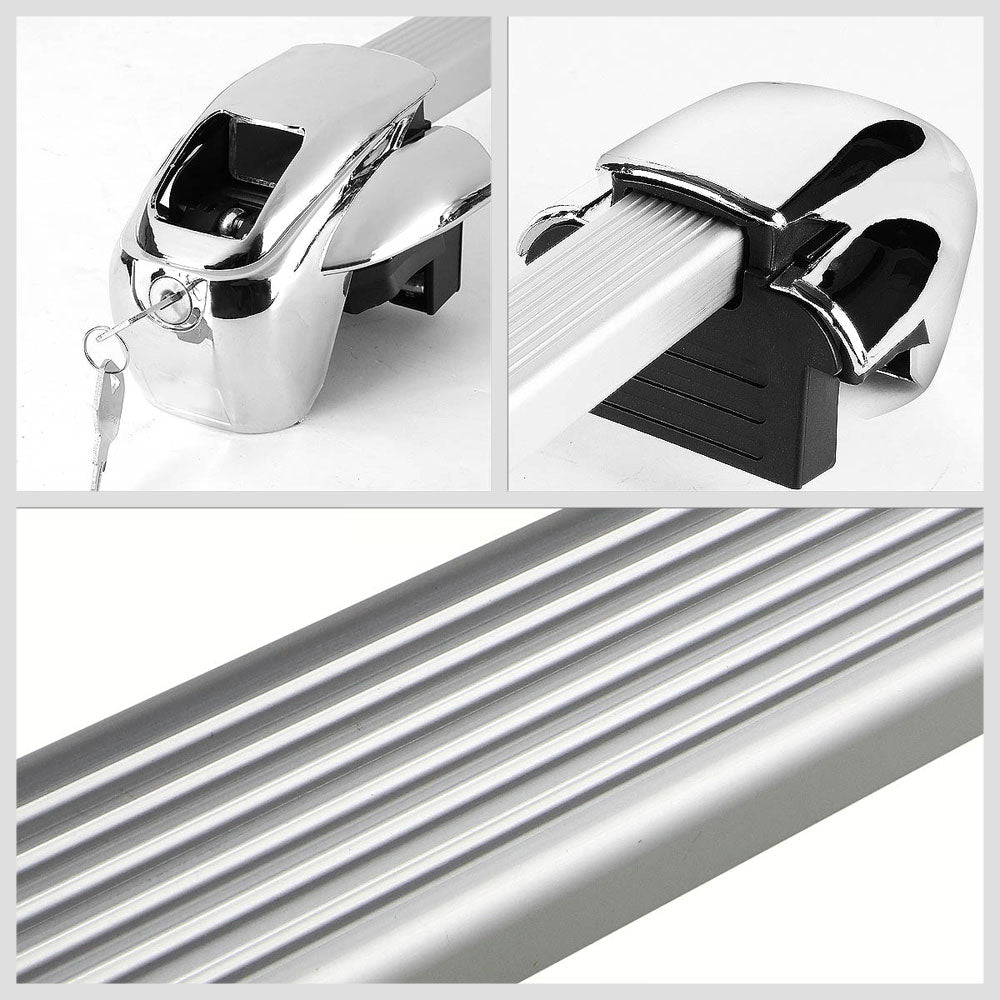 50" Aluminum Roof Rack Top Crossbar Luggage/Bag Square Bar Rail+Lock For Car/Suv