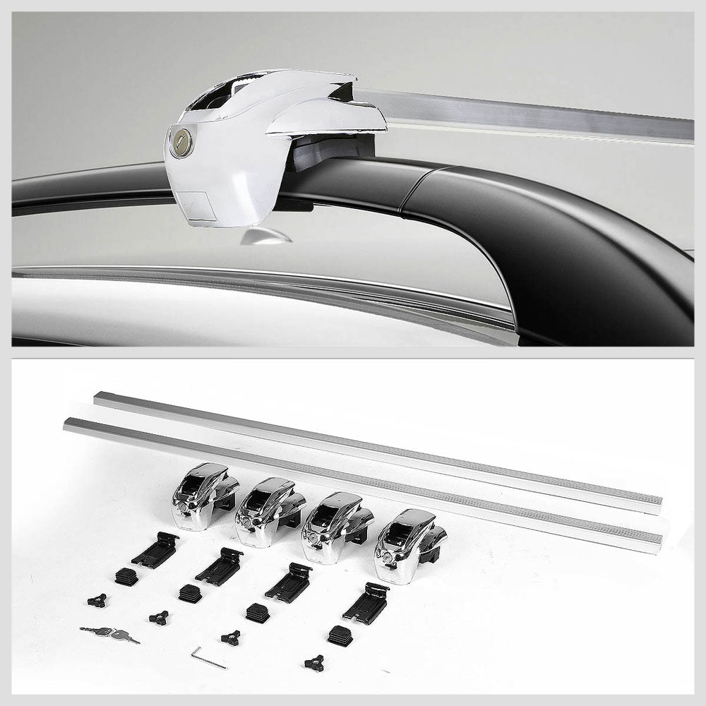 50" Aluminum Roof Rack Top Crossbar Luggage/Bag Square Bar Rail+Lock For Car/Suv