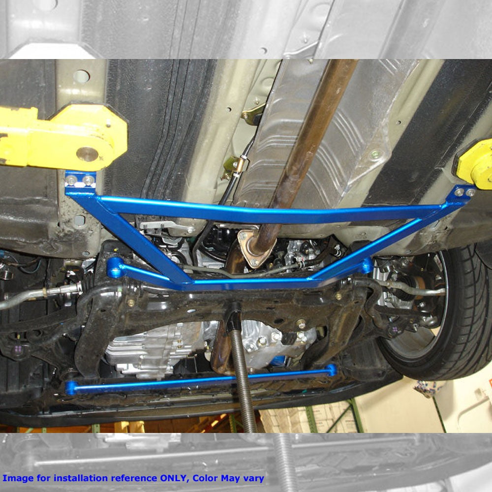 Megan Front Lower Blue Subframe H-Bracket Brace Bar For 06-11 Honda Civic